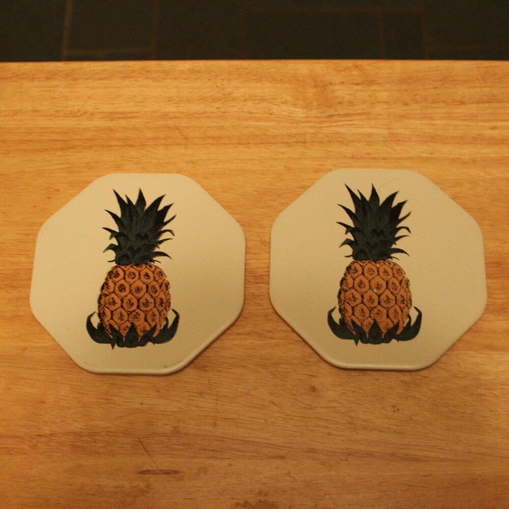Set of two Vintage Pineapple Trivets